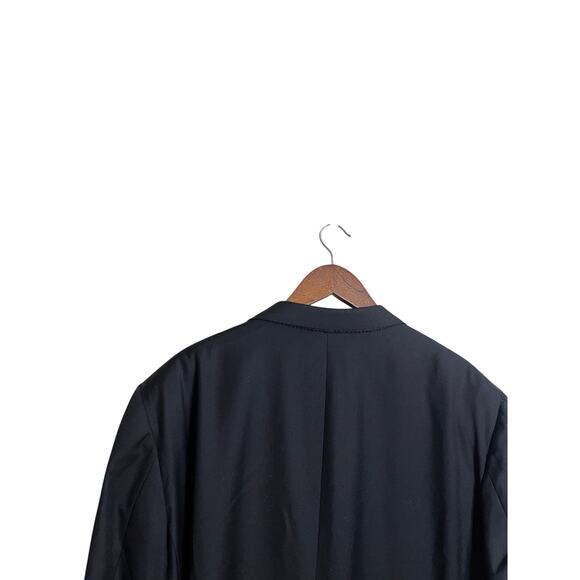 Isaia Napoli Aquaspider 160's 100% Wool Jacket Sport Coat Black Mens 58R - Picture 12 of 13